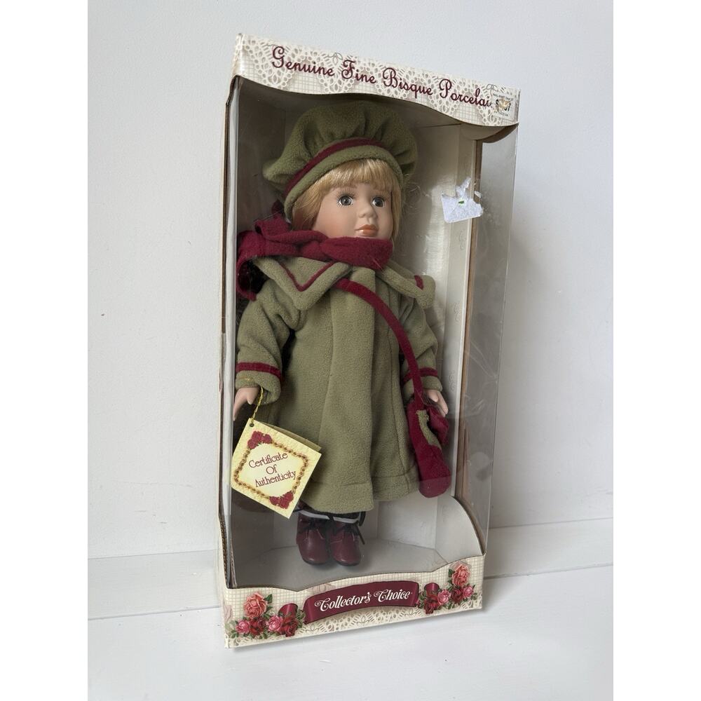 Vintage Collector's Choice Genuine Fine Bisque Porcelain Doll 14 In